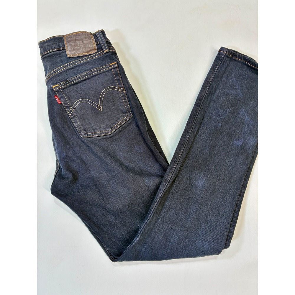 Levi's 501 Dark Wash Denim Jeans Distressed Ripped‎ Raw Hem Button Fly - Picture 13 of 13